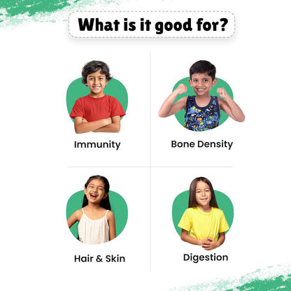 Little Joys Multivitamin Gummies | 7-12 Years |With 11 Vitamins & Minerals | 30 Day pack | Improves Immunity, Bone health & Antibody Production | No Added Sugar | Strawberry Flavour