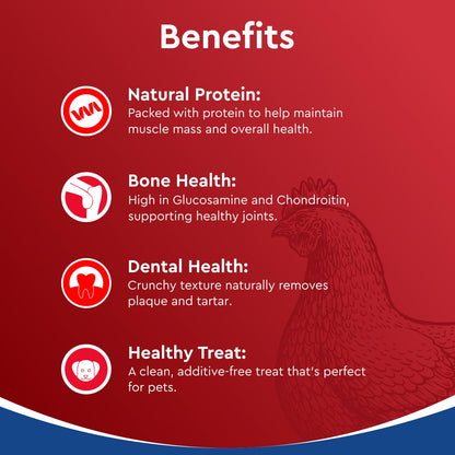 Drools Dog Treats, Dehydrated Real Chicken Chews Necks, 70g, All Life Stages, Bone