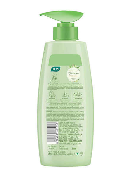 Joy Relaxing Green Tea Body Serum Lotion | Refreshing & Hydrating With Bergamot & Chamomile Essential Oil | Quick Absorbing & Skin Glowing | Body Serum Lotion for All Skin Types | 300 ml