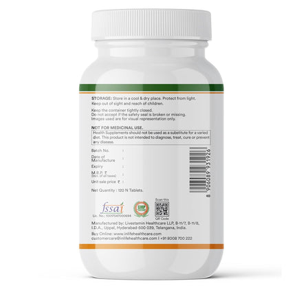 INLIFE Calcium Magnesium Zinc Vitamin D B12 | With K2 & Folic Acid Supplement | Bone & Joint Support Supplement for Women and Men - 120 Tablets (Pack of 1, 120)