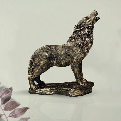 Beautiful Lion Statue for Home Decor (Pack of 1, Dark Brown)