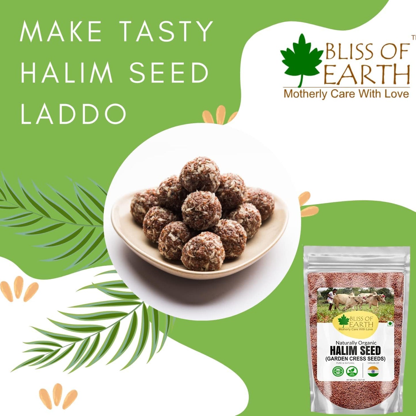 Bliss Of Earth Halim Seeds 600gm Organic for Eating - Natural Aliv Seeds for Hair, Skin Health & Immunity Booster Superfoods