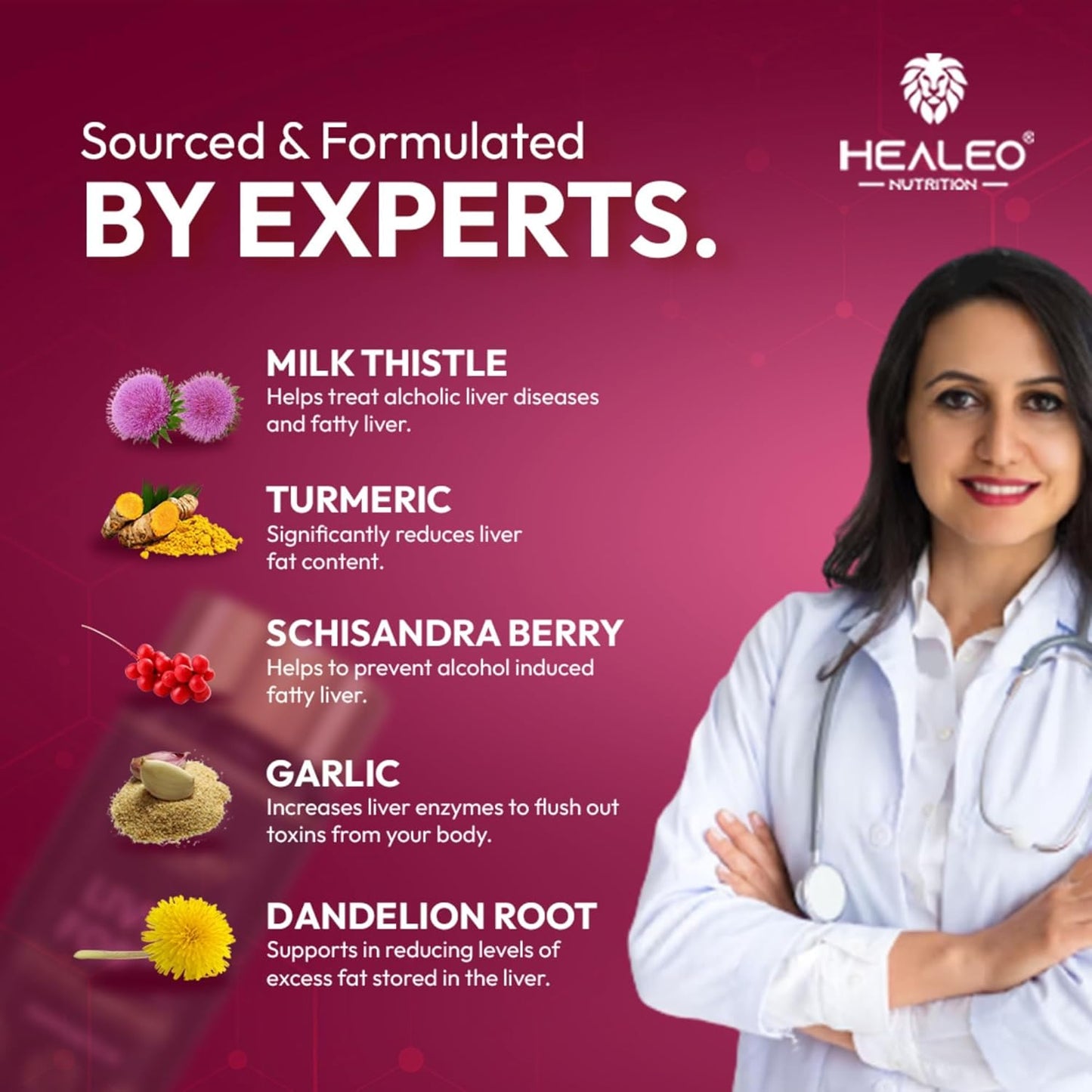 Healeo Liver Forte 2500mg, 17-in-1 Milk Thistle Liver Detox Supplement with NAC, Glutathione, Turmeric, Dandelion - Fatty Liver Cleanse, Care & Support - Lab Tested - 60 Veg Tablets