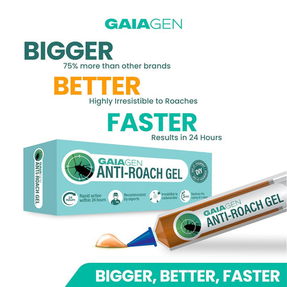Gaiagen Anti-Roach Gel - Cockroach Exterminator Gel (35g) | Pest Control Grade | Works in 24 Hours | Eliminates Full Colony | Pack of 1