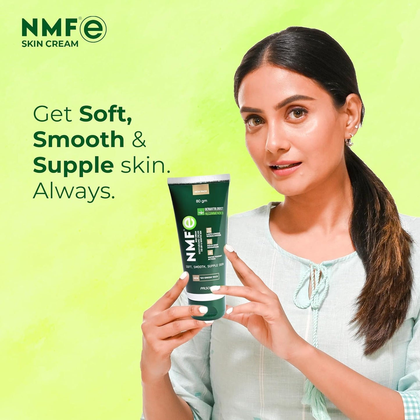 NMFe Skin Cream 80 gm | Moisturising Cream | For Dry and Sensitive Skin | Aloe vera & Vitamin E | Dermatologically Recommended | Lasts longer works deeper