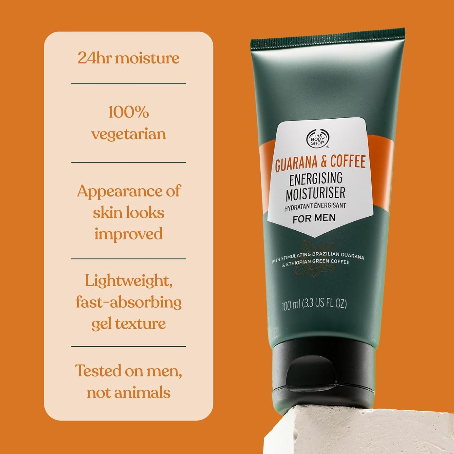 The Body Shop Gel Guarana and Coffee Energising Moisturiser for Men, 100 ml