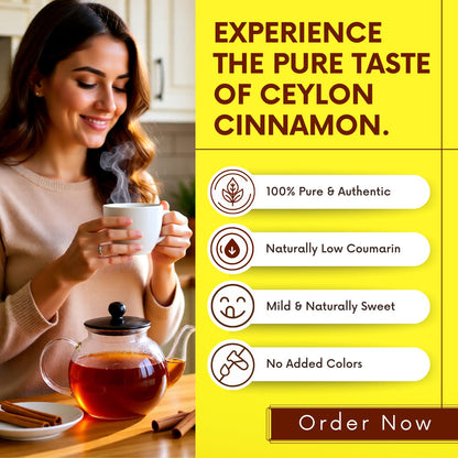 Bliss of Earth 100gm Ceylon Cinnamon Sticks Original, (Dalchini) 5" Cut Sticks True Cinnamon Raw From Sri Lanka Original Great for Cooking and Health