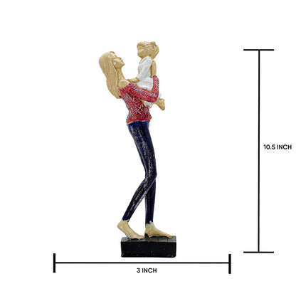 # Mother & Baby Idol Statue with Matte Finish, Modern Art Sculpture for Home Decor | Table Top | Living Room Decorative Gifting Items I Mother Child Love Showpiece