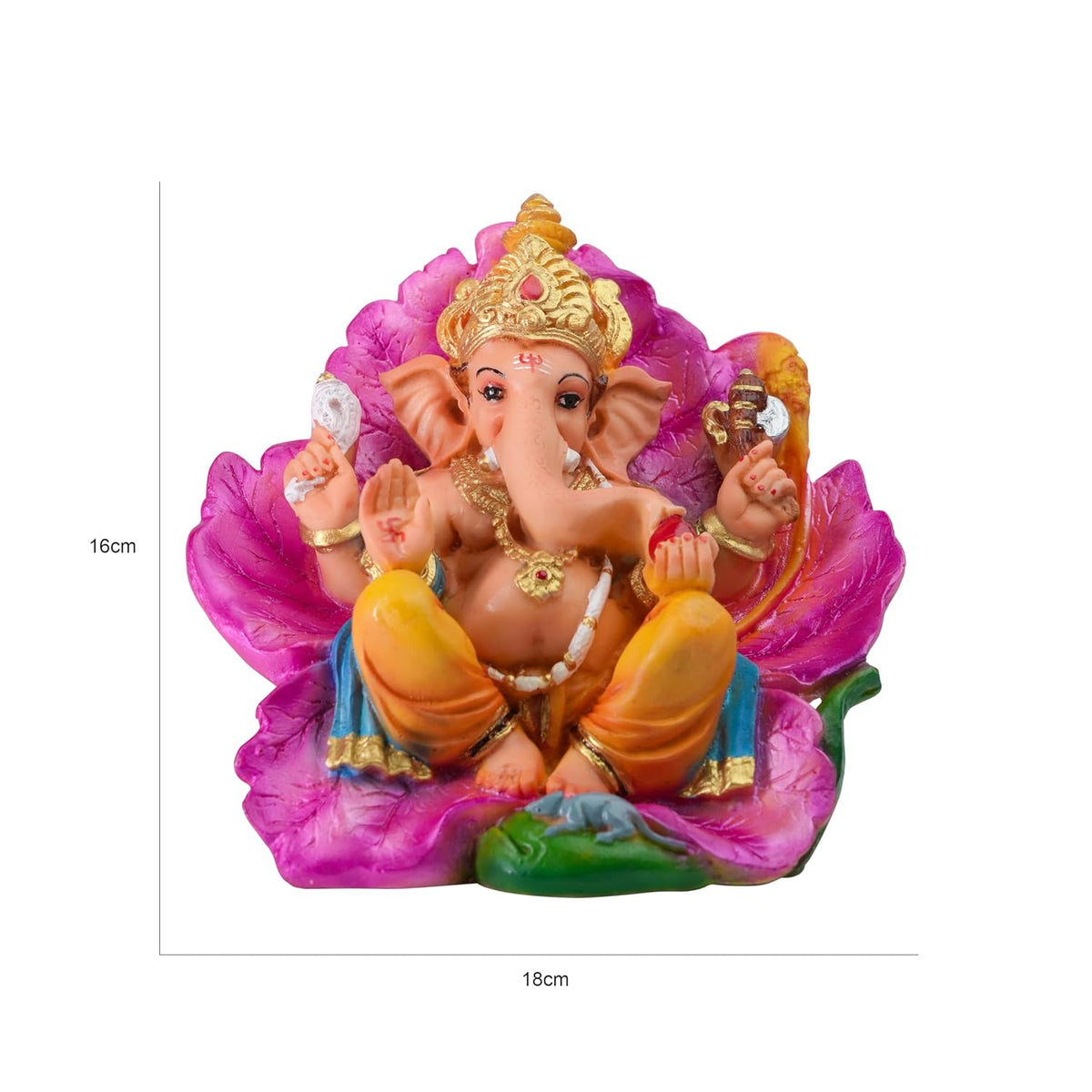 Ganesh Idol Ganapati Murti, Polymarble Statue for Home Mandir
