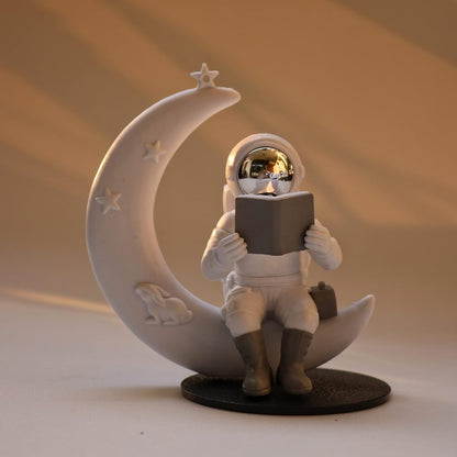 Street27® Cute Outer Space Astronaut Figurine Action Figure Toys Statue for Showpiece Home Living Room Decor Office Desktop Decoration Car Dashboard, Kids Birthday Party Gift, Resin