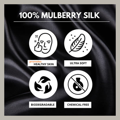 Friends of Meditation 100% Mulberry Silk Eye Mask, Super Smooth Sleep Mask and Blind Fold (Black Lines)