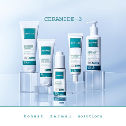 Dermacy Ceramide - 3 Barrier - Strengthening Micro Face Serum | 3 - Essential Ceramides + 2.5% Hyaluronic Acid Complex + ThermoActiv Spring Water | 30ml