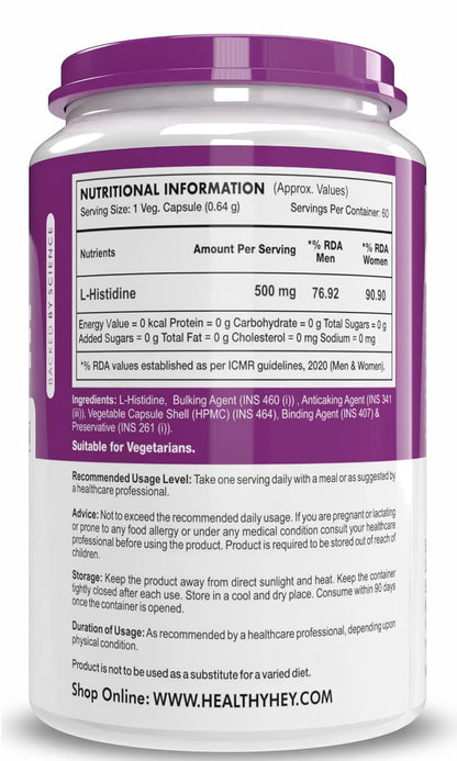Supplement container with nutritional information label on a white background