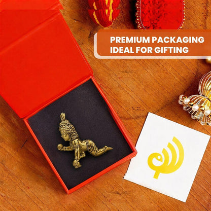 Aksharveda Brass Ladoo Gopal Idol – Size 1