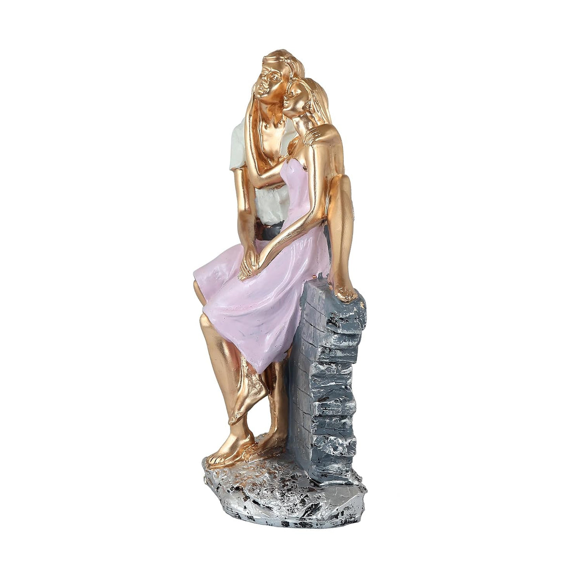 Resin Decorative Couple Fantasy Showpiece Figurine for Home Decor | Decorative Idols for Living Room, Bedroom, Office Desk, Cabinets, 10 Centimeters, Black