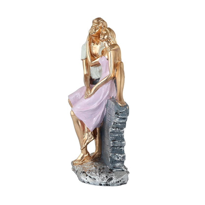 Resin Decorative Couple Fantasy Showpiece Figurine for Home Decor | Decorative Idols for Living Room, Bedroom, Office Desk, Cabinets, 10 Centimeters, Black