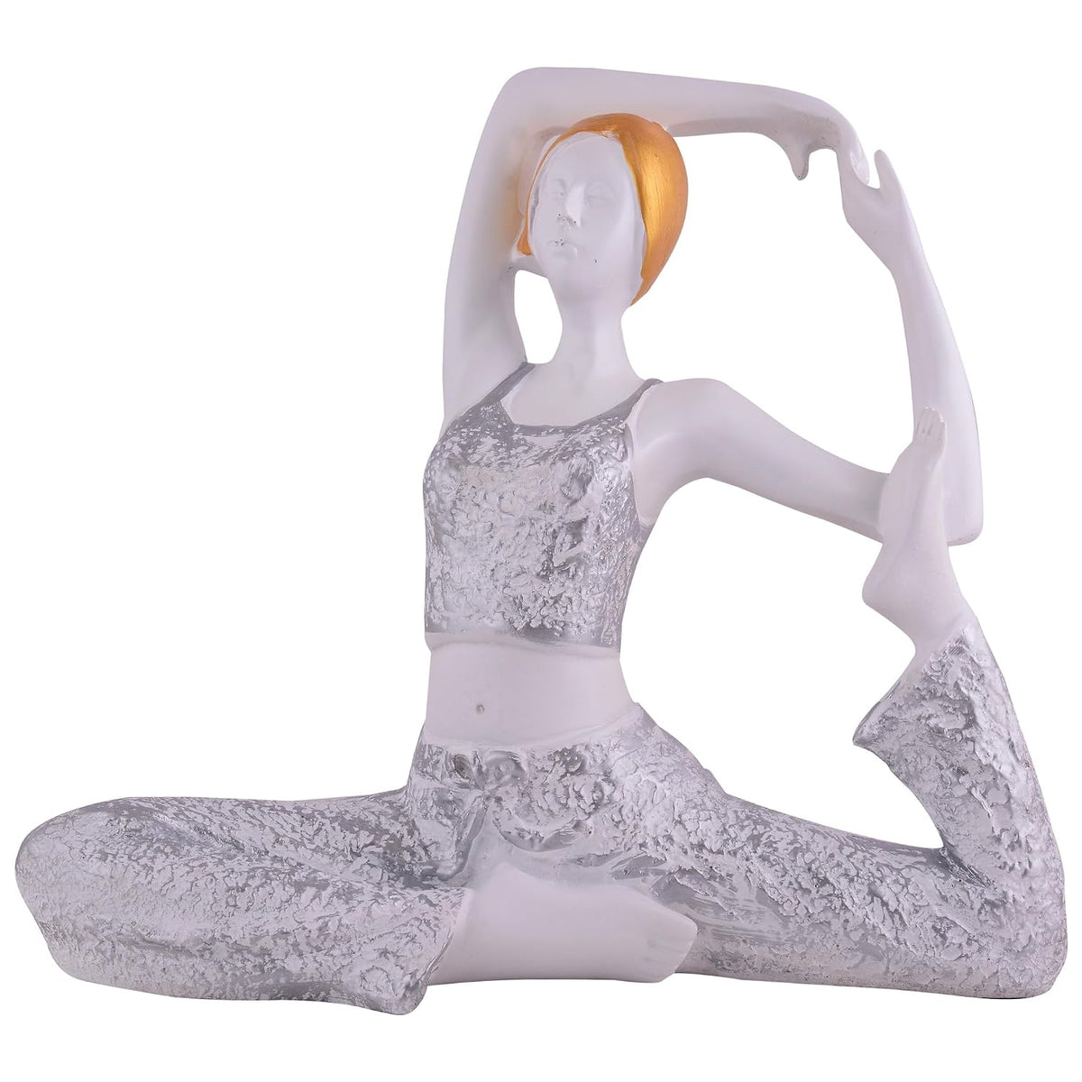 Resin Yoga Lady Home & Office Decor Fantasy Showpiece (Y500),White