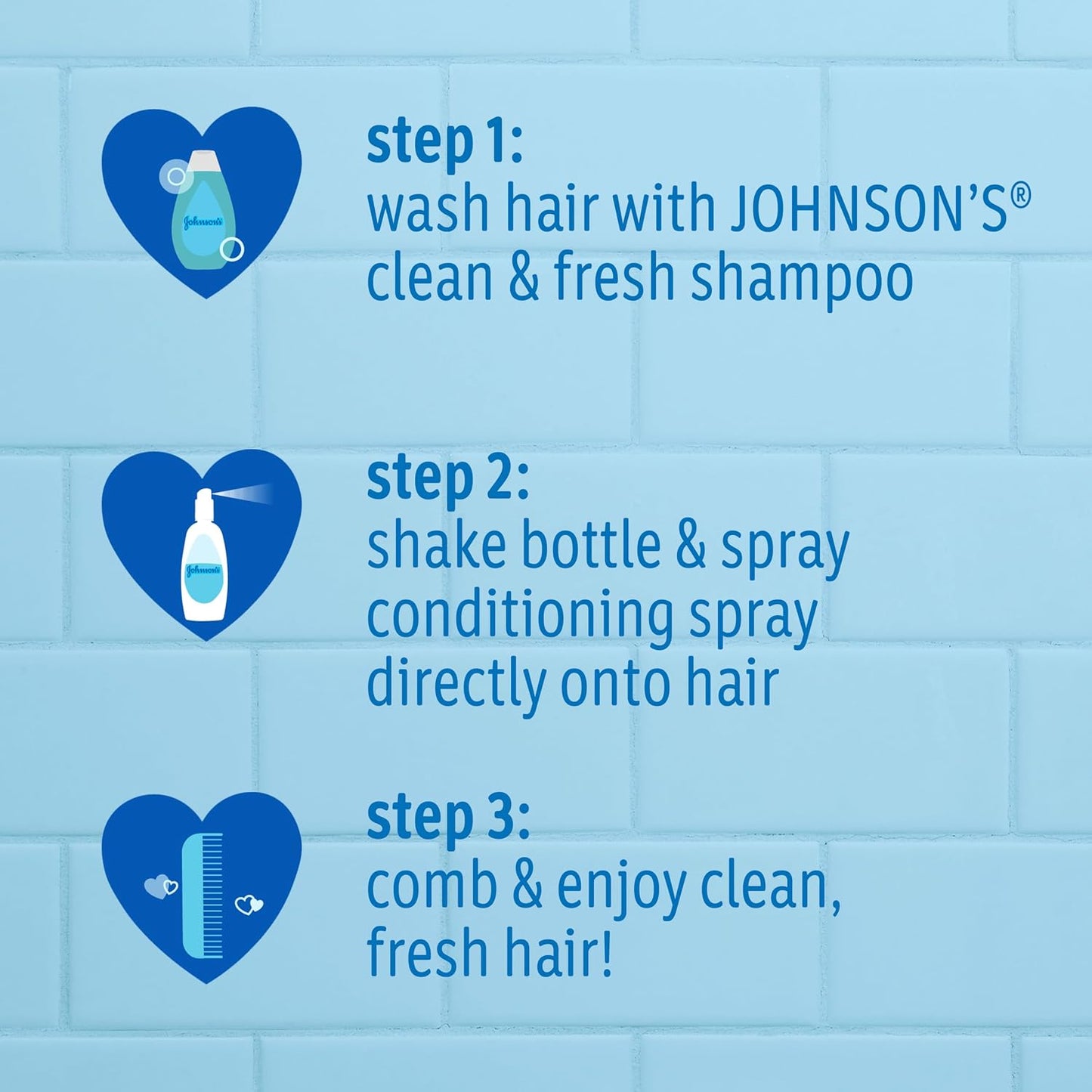 Johnsons Clean & Fresh Tear-Free Childrens Shampoo & Body Wash, Paraben-, Sulfate- & Dye-Free Formula is Hypoallergenic & Gentle on Toddlers Sensitive Skin, FreshBoost Fragrance, 13.6 fl. oz
