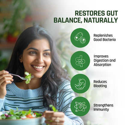 NATURALTEIN Advanced Probiotics & Prebiotics – 50 Billion CFU | 60 Veg Capsules | Supports Gut Flora Balance, Digestion, Immunity & Nutrient Absorption | 9 Strain Probiotic Formula