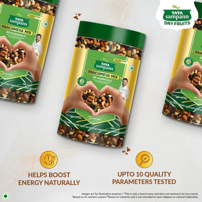 Tata Sampann Panchmeva Mix, Vrat Essentials, Blend of Almonds, Cashews, Green Raisins, Black Raisins, and Dates, Source of Protein, Fit For Fasting, 400g