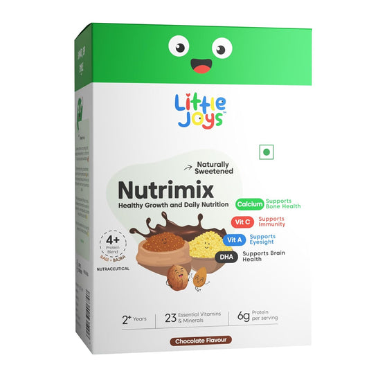 Little Joys Nutrimix Nutrition Powder 1kg|2-6 Years|Zero Refined Sugar|Supports Healthy Growth & Boosts Immunity|With Ragi, Bajra, Almonds & Oats|Chocolate Flavour, 1 count, 33 servings
