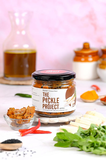 The Pickle Project | Home Made Desi Mooli Ke Achar – 300 gm | Radish Pickle| 100% Natural, No Preservatives | Handcrafted with Authentic Spices | Taste of Darjeeling
