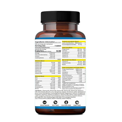 Simply Earth Nutrition Combo: 120 Magnesium Complex Tablets + 120 Multivitamin Tablets - Complete Blend of Vitamins, Minerals & Probiotics for Bone & Heart Health