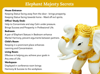 Elephant Show Pieces for Home Decor Living Room Decorative Items | Showpieces Gift Items for Decoration | Center Table Tv Unit Showcase Shelf Office Desk Interior Artifacts Vasthu Statue