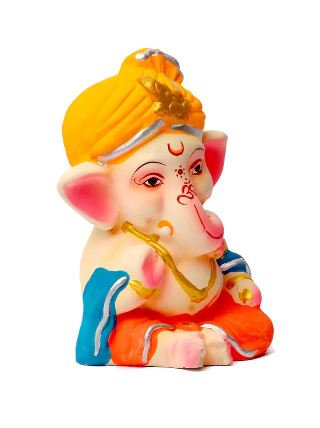 100% Eco-Friendly Clay Ganesh Idol Ganesh Ji Murti for Visarjan 4.5 Inches | Shadu Mati Ganesh Murti | Clay Ganpati Idol for Home | Ganpati for Ganesh Chaturthi | Home Decor