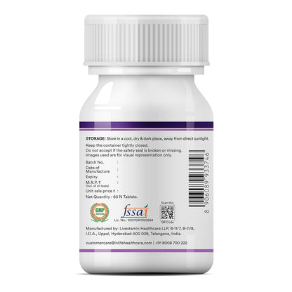 INLIFE ZMA (Zinc Magnesium Aspartate & Vitamin B6) For Men And Women | For Muscle Strength, Recovery, Sleep, Immune Support - 60 Tablets (Pack of 1)