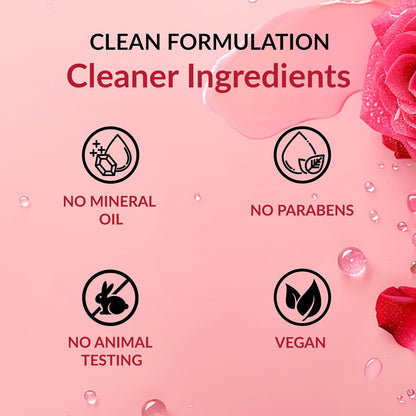 Good Vibes Rose Glow Toner 120 ml, Hydrating Light Weight Anti Ageing Nourishing Moisturizing Brightening Revitalising for All Skin Types, Natural, No Alcohol, Parabens & Sulphates, No Animal Testing