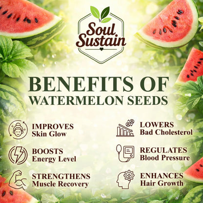 Watermelon Seeds Raw Superfood (80 GM) – Plant Protein Boost, Rich in Fiber & Healthy Fats, Heart & Bone Support, Snack or Recipe Toppers, Smoothies, Salads, Baking, Nutritious Seeds for Daily Use