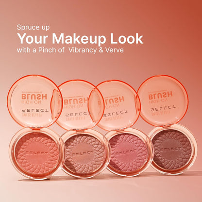 Swiss Beauty Select High on Blush with Natural Matte Finish | Long- Lasting & Non Transferrable stay | Enriched with Vitamin E & Rose oil | Shades- Soft Pink, 8gm |