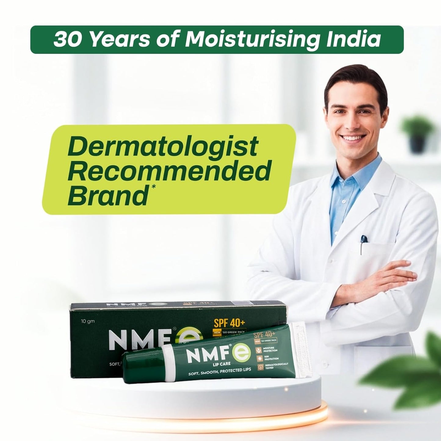NMFe Moisturising Lip Care 10 Gm | SPF 40+| For Dry And Chapped Lips |Lip balm | Aloe Vera & Vitamin E | Protects lips from dryness & sun damage | Dermatologically Tested