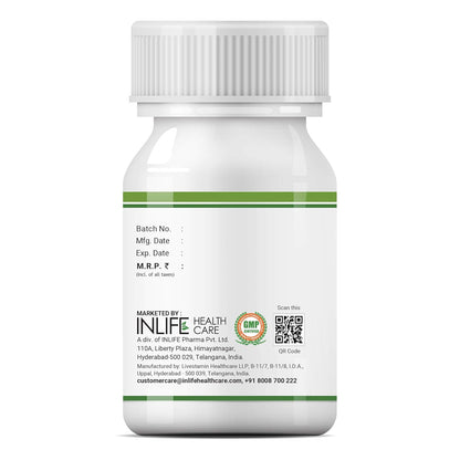 INLIFE Tulsi (Tulasi) Extract Capsules | Holy Basil | Pure Herbal Supplement | Natural Respiratory Wellness, 500mg – 60 Vegetarian Capsules (Pack of 1, 60)