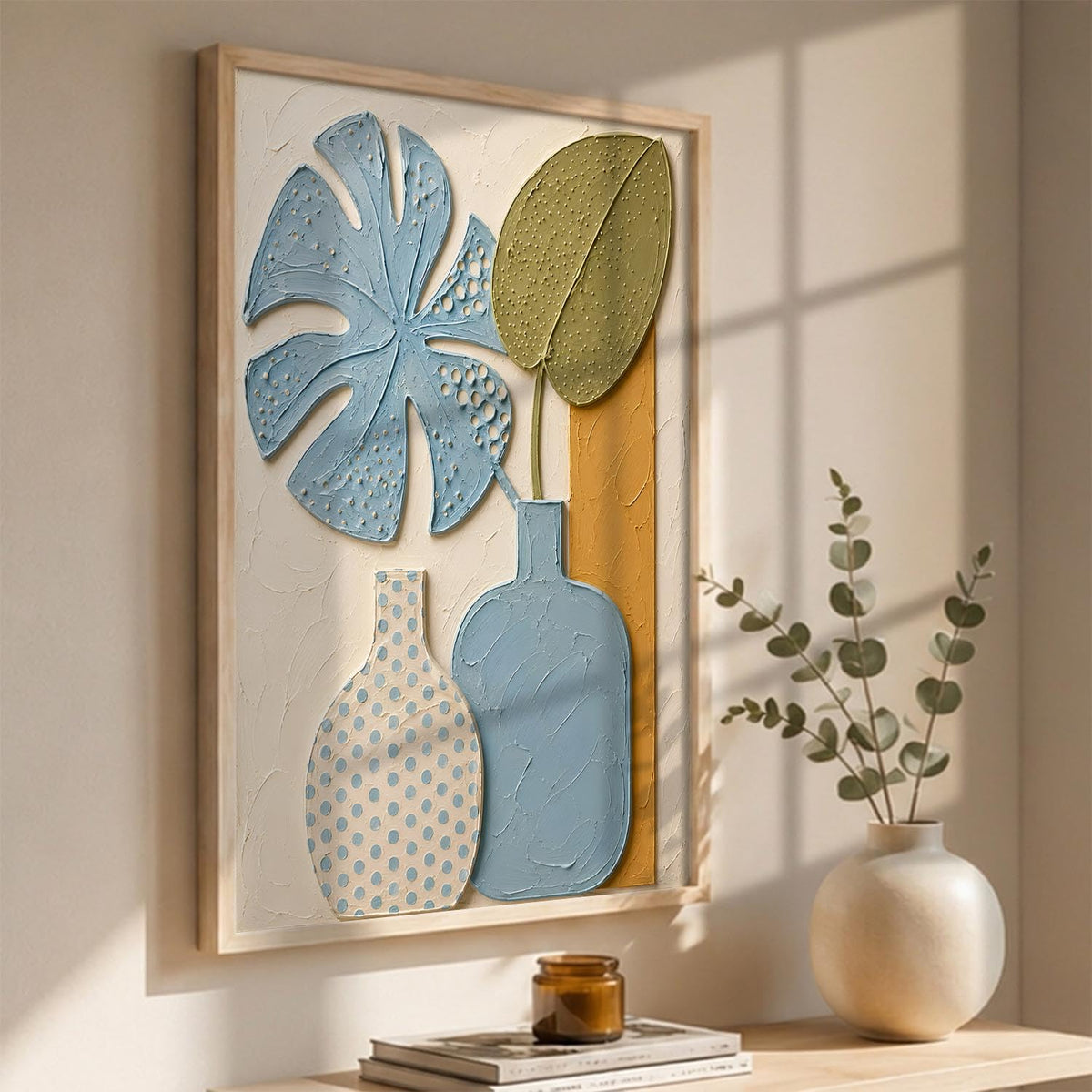 Boho Art Home Decoration Painting | Boho Painting With Frame For Living Room Bed Room Hotel Wall Decor Digital Reprint (14X20 inch)