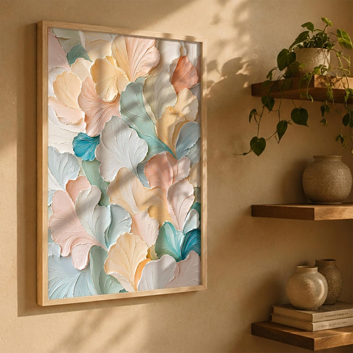 Floral Painting with Frame for Wall Decor | Modern Art Painting With Frame Home Decoration For Living Room Bed Room Hotel Wall Decor Digital Reprint (14X20 inch)