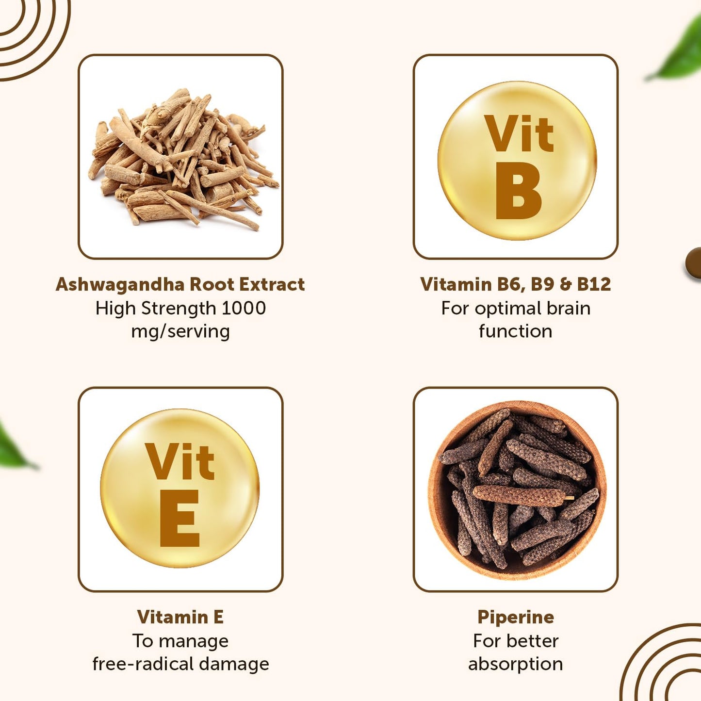 Neuherbs Ashwagandha 1000mg Tablets For Men | Manage Anxiety & Stress Relief | Ashwagandha Supplements With Vitamin B6, B9, B12 & E To Boost Energy, Immunity & Strength