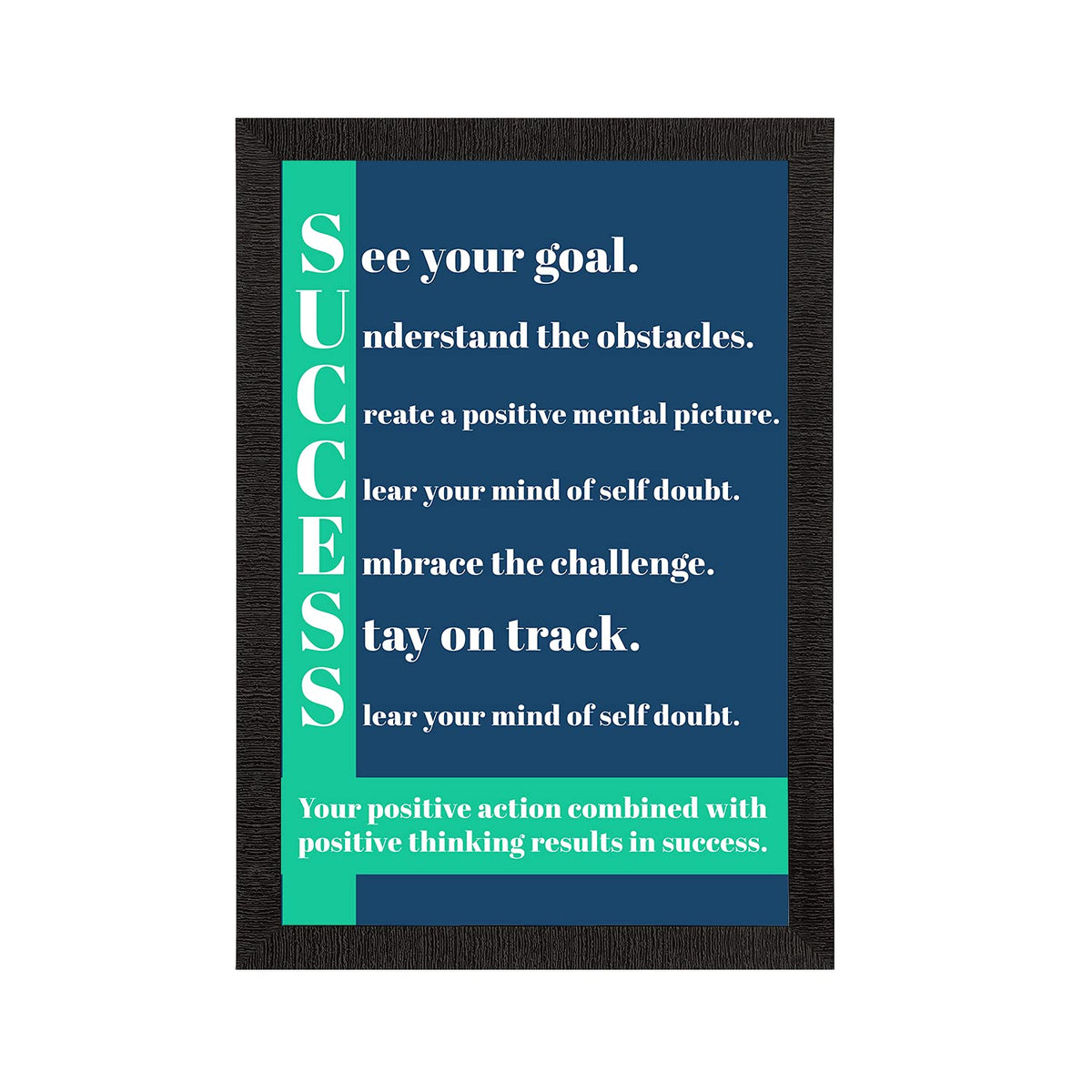 "Success Motivational Quote Painting Digital Printed Wall Art For Office, Home, Study Room, Gym, School, College, Institute, Classroom Decor - Great Gift For Students And Entrepreneurs