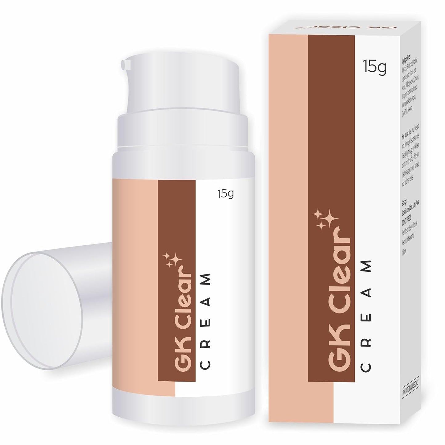 GK Clear Kojic Acid & Glycolic Acid Skin Brightening Cream – 15g | Supports Skin Tone Balance, Targets Dark Spots & Uneven Texture | Suitable for All Skin Types