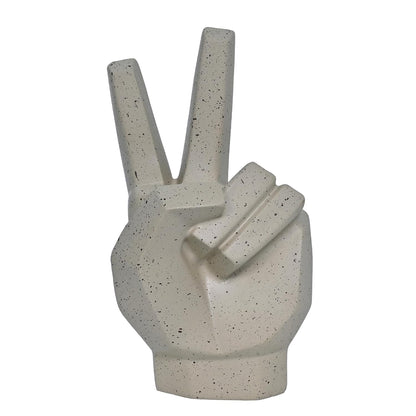 Resin Hand Sign Sculpture Statue Aesthetic Home Decor Items | Showpiece Decorative Sculpture for Office | 22X8 CM