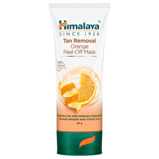 Himalaya Tan Removal Orange Peel-Off Mask packaging on a white background