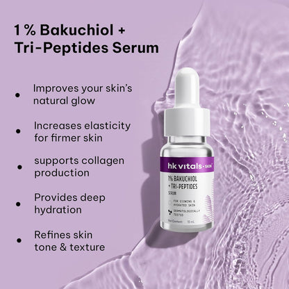 hk vitals 1% Bakuchiol Serum, 15ml | Retinol Alternative | For Glowing & Hydrated Skin, Boosts Collagen Production | All Skin Types