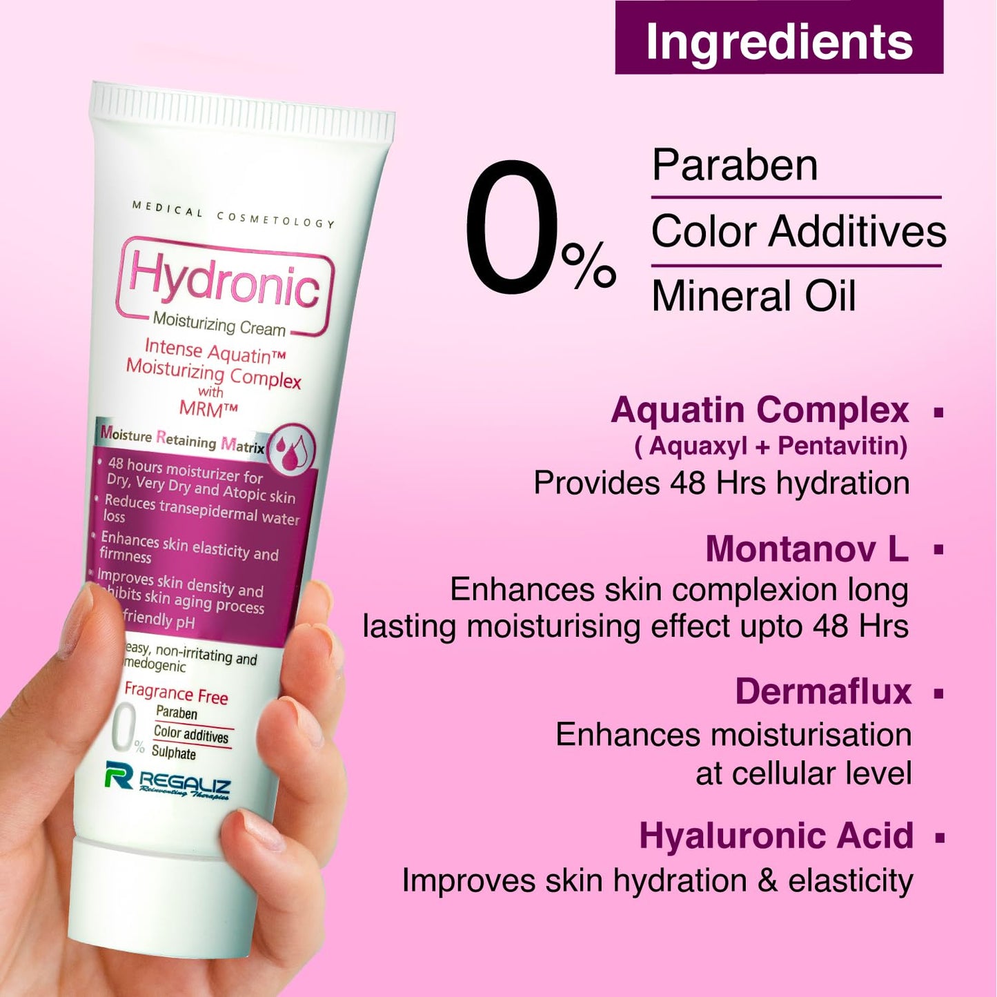 REGALIZ Hydronic Moisturizing Cream: Intense Hydration for Dry Skin