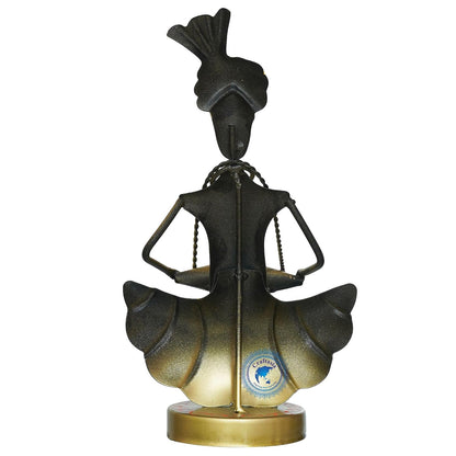 Metal Rajasthani Musicians Set of 3 Show Pieces for Home Decor Living Room, Home Decor Items.