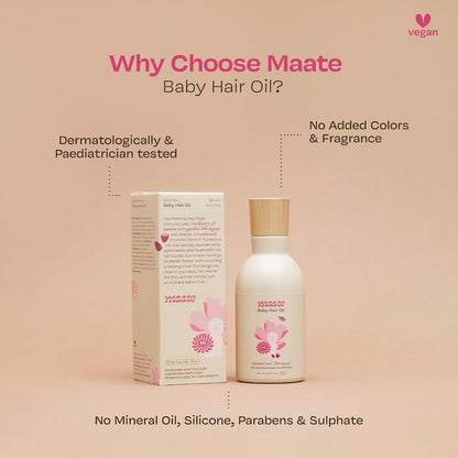 MAATE Baby Hair Massage Oil Baby Hair Growth and Scalp Conditioning Using Traditional Ayurvedic Methods, Cream, 150ml