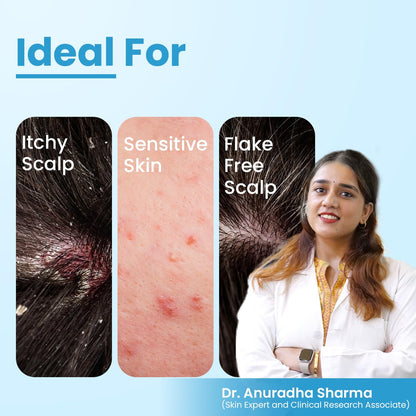 FCL T-Shampoo For Dandruff, Itchy Scalp, Scalp Psoriasis & Seborrheic Dermatitis | Removes Excess Oil & Flake Free Scalp | Anti Dandruff Shampoo | Sulphate & Paraben Free | For Sensitive Skin - 200 ml