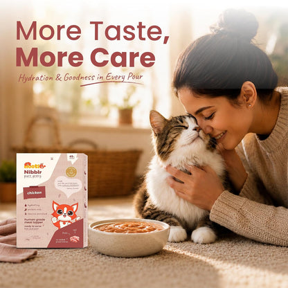 Nootie Nibblr Pur Gravy Chicken- Taurine-Enriched, High-Protein Meal Topper for Cat (170g)