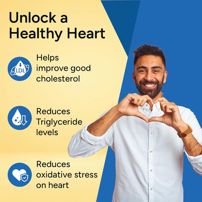 Tata 1mg Salmon Omega 3 Fish Oil Supplements 1000mg Capsules | Triglyceride form | 180mg EPA & 120mg DHA | High Absorption for Heart,Brain & Joints | Helps Manage Cholesterol