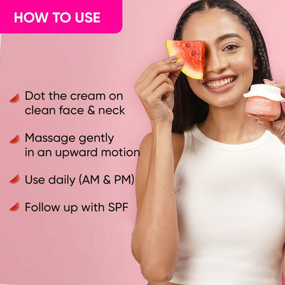 zephivo DOT & KEY Watermelon Superglow Matte Oil Free Moisturizer For Face With Watermelon Extracts | Lightweight Gel, Controls Excess Oil, Hydrates & Plumps Skin, With Glycolic Acid For Oily Skin | 60Ml
